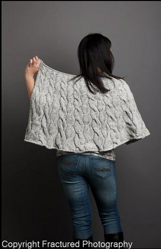 cabled shawl from Fresh Designs
